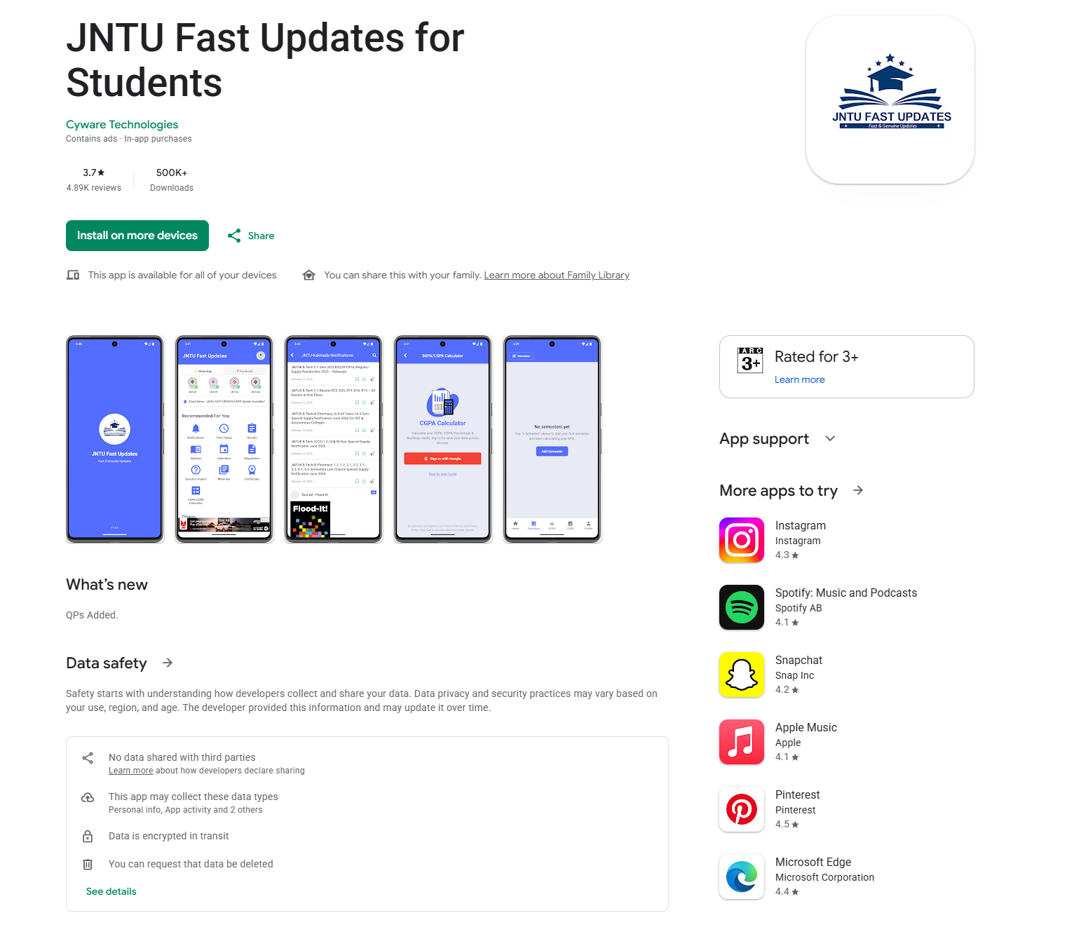 JNTU Fast Updates — App — Mobile App